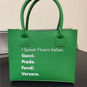 Green Designer-Inspired Tote Bag